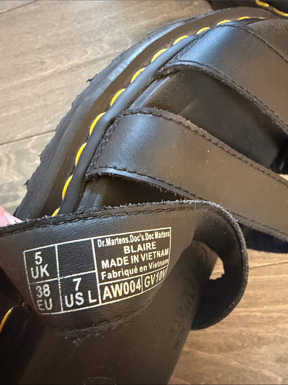 Dr. Martens Women’s Black Leather Strappy Sandals - Picture 5 of 6